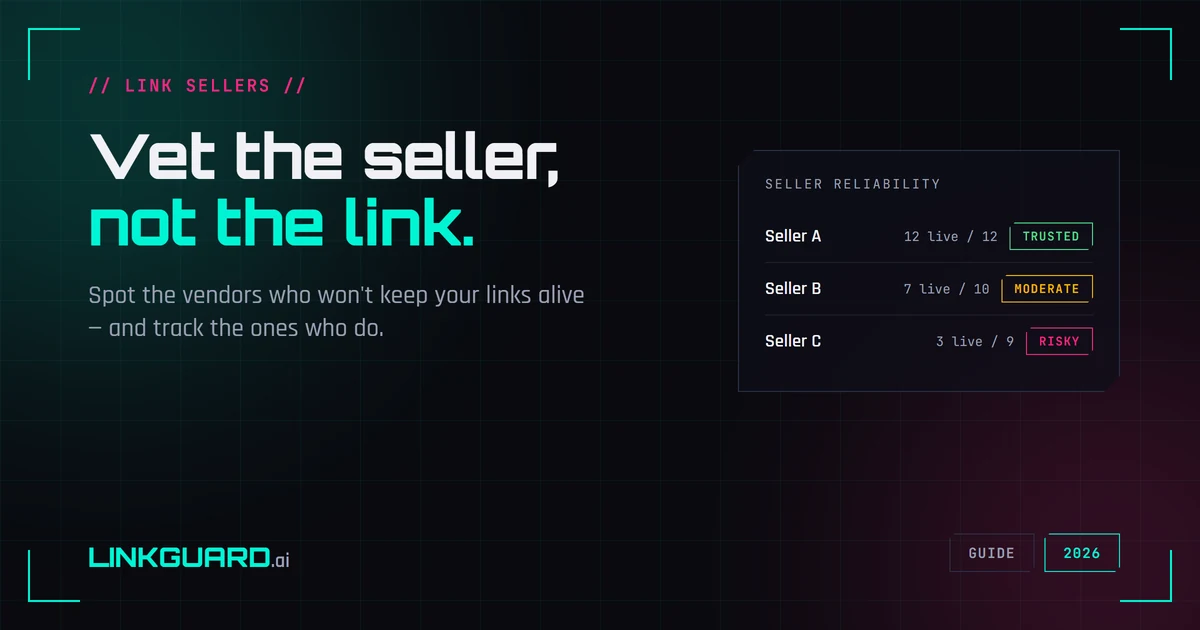Seller reliability tiers from your own purchase history: trusted, moderate, risky, new